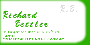 richard bettler business card